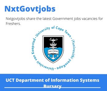 UCT Department of Information Systems Bursary 2023 Closing Date 31 Mar 2023