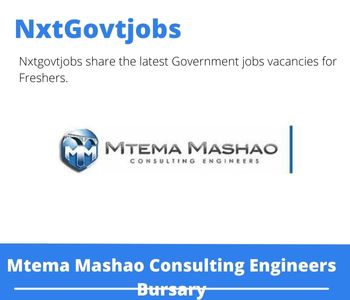 Mtema Mashao Consulting Engineers Bursary 2023 Closing Date 31 Mar 2023